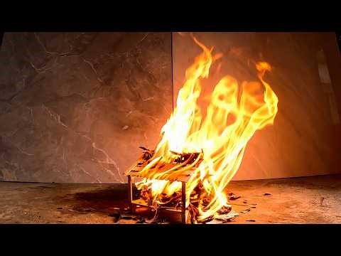 🔥 Burning a Mini House | Watch Flames Consume and Collapse It Completely