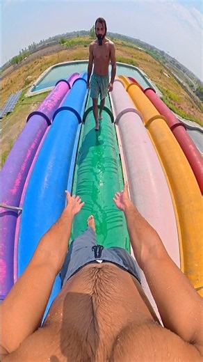 bella ciao parkour running on waterslide pov