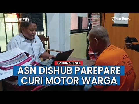 ASN Dishub Parepare Terekam CCTV Saat Curi Motor Warga