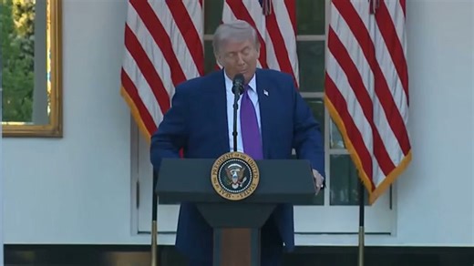 Trump interrupts speech over object in sky