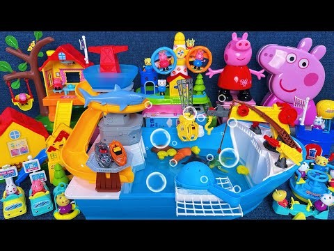 16 Minutes Satisfying with Unboxing Peppa Pig Deep Sea Fishing Boat Playset ASMR | Review Toys