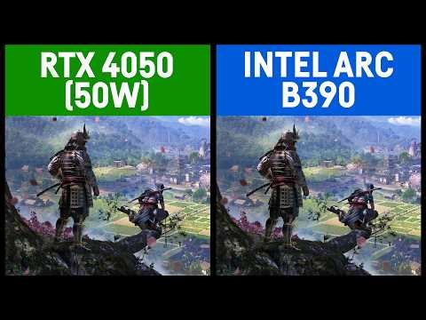 Intel Arc B390 iGPU (X9 388H) vs RTX 4050 Mobile (50W)