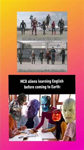 Team Iron Man Can Easily Beat Them 😂 MCU Funny Memes | Aliens Learning English #marvel #viral #short