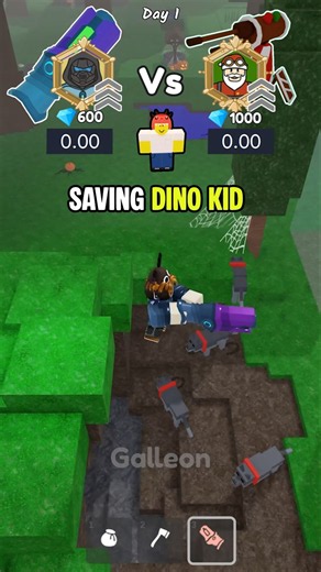 Cyborg vs Engineer - Which class saves Dino Kid FASTER? 🦖🧒| 99 Nights in the Forest