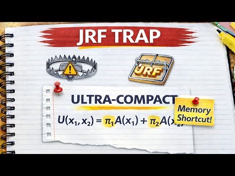 JRF Trap in Expected Utility Theory | Ultra-Compact Memory Formula | UGC NET Economics