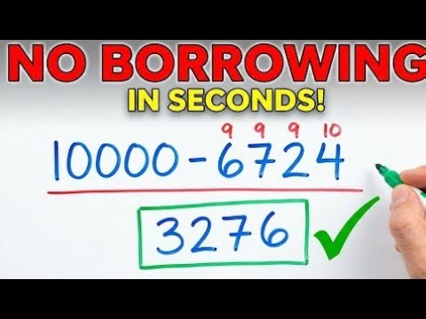 How To Subtract Faster Than A Calculator 