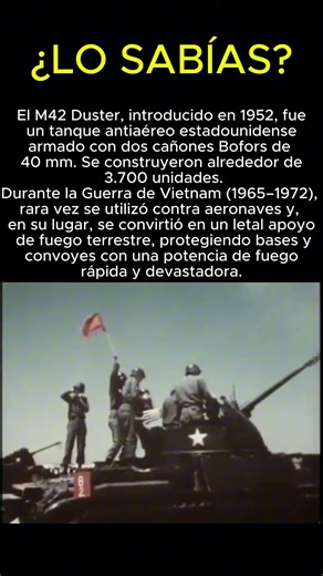El M42 Duster: un tanque antiaéreo que dominó Vietnam #historia #ww2 #guerra #shorts