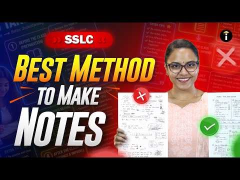 Best Note-Taking Strategies for SSLC Toppers 🔥