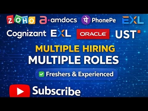 Multiple hiring, Multiple Role from Multiple Companies