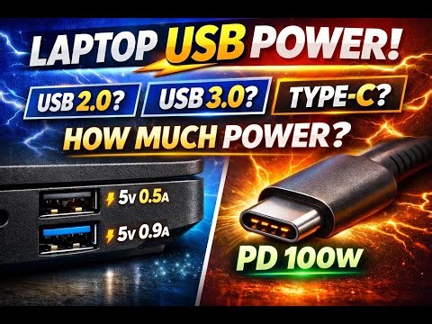 How Much Power Do Laptop USB Ports Give? USB 2.0 vs 3.0 vs Type-C!