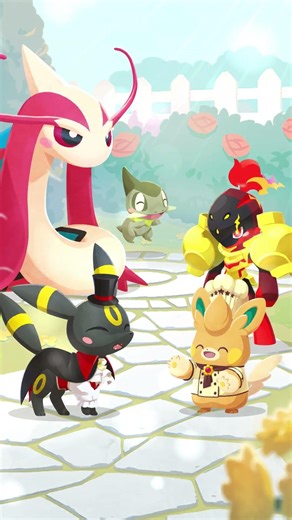 【公式】『ポケまぜ』ポケモンたちが春を感じるお庭に勢ぞろい！