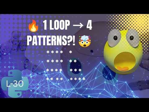 Python Pattern Printing Using Single For Loop 🔥 | 1 Loop 4 Rows | Beginner Logic