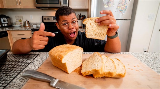 Super simple homemade bread recipe, no mixer required: Video