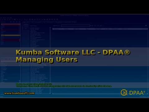 DPAA® - Managing Users