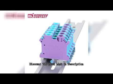 USLKG 6N Ground Modular Screw Din Rail Terminal Block 6mm² Protective Earth Wire Electrical Connecto