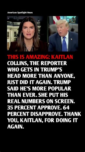KAITLAN COLLINS JUST FACT-CHECKED TRUMP LIVE — 35% APPROVE, 64% DISAPPROVE!