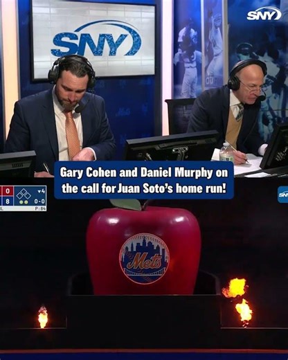 Gary Cohen and Daniel Murphy on the call for Juan Soto's home run in the 4th inning of a Mets win! 🎙