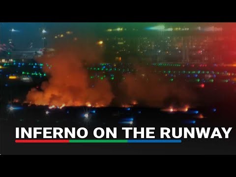 Fire erupts at Brazil airport after aircraft engine explodes during takeoff