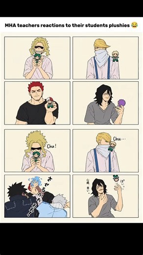 MHA teachers reactions to their students plushies😂#myheroacademia #mha #anime #memes