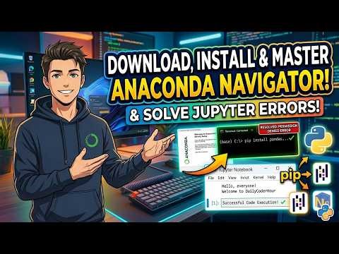 How to Download & Install Anaconda Navigator | Solve Jupyter Notebook Errors & Manage Pip Packages
