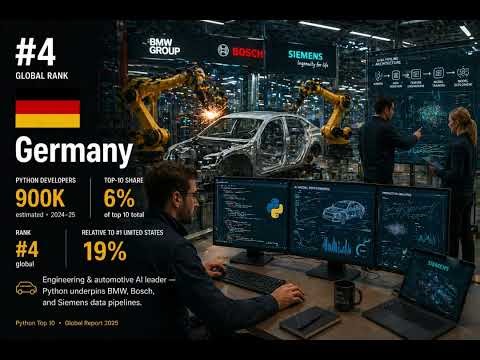 Top 10 Countries with the Most Python Developers (2025) 🌍