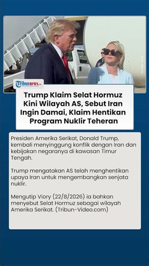 Soal Konflik Iran, Presiden Trump Klaim AS Berhasil Hentikan Nuklir dan Kuasai Selat Hormuz
