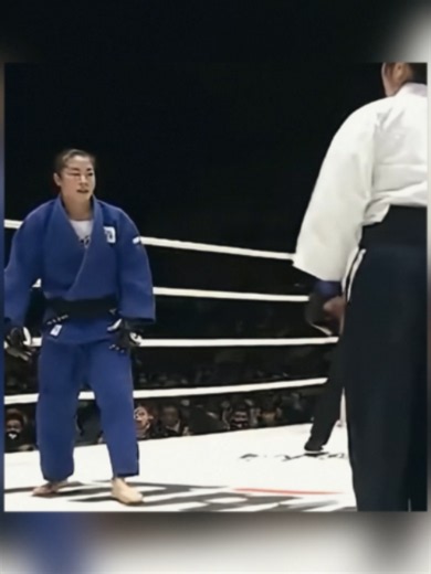 【送襟絞で柔道家が合気道家を制す】柔道 vs 合気道 #異種格闘技戦 #judo #aikido