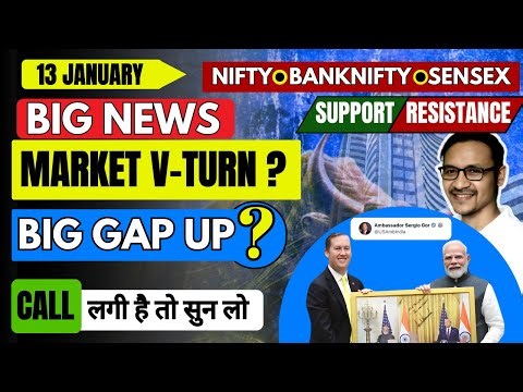 BIG GAP UP! Market Analysis for 13 January⚫️ Nifty, Banknify,Sensex