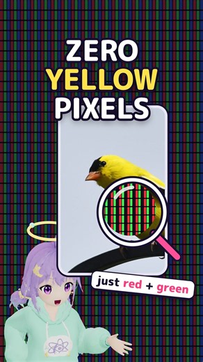 Your screen has no yellow pixels