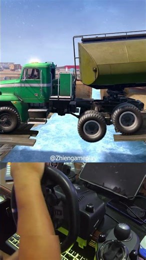 MudRunner - SHACMAN DELONG X5000 rescuing a stuck truck in deep snow #618 #zhiengameplay