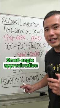86/1000, the small-angle approximation, sinθ≈θ