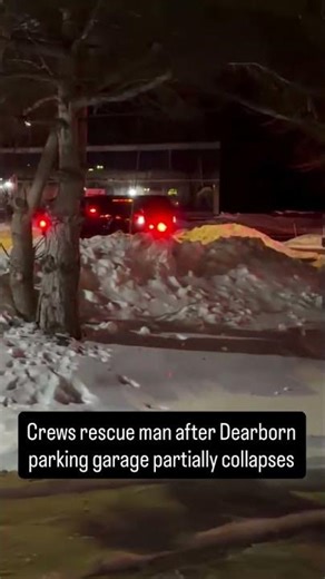 Man rescued after partial parking garage collapse