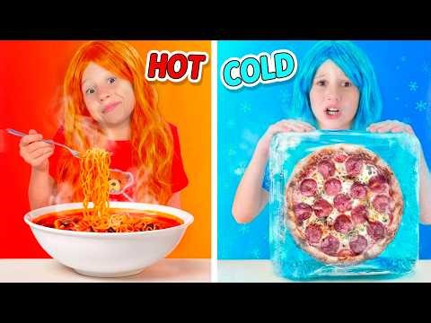 Nastya and the fun hot vs cold challenge