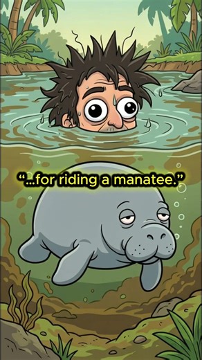 Florida Man Riding a Manatee!!