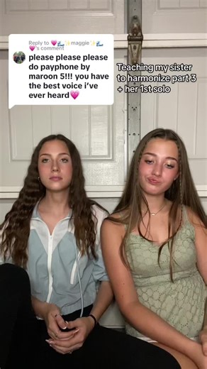 Replying to @💗🌊✨maggie✨🌊💗 #duet #shes13 #singer #sister #cover #payphone #maroon5 #foryou #lilsis #learning #new #happyeverafter #singingchallenge #acoustics #garage #singingcover #vocals #sissy #harmony #singing