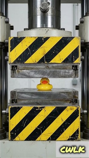 Yellow Rubber Duck vs Hydraulic Press 🐤😱 | Satisfying ASMR #Shorts