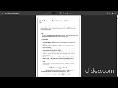 "ID3 Algorithm Implementation in Machine Learning | AML Lab Experiment | Decision Tree Explained"