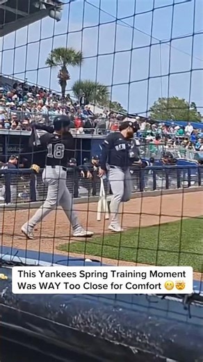 This Yankees Spring Training Moment Was WAY Too Close for Comfort #baseball #mlb #newyork #news