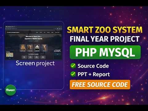 PHP MySQL Final Year Project | Smart Zoo Management System | Full Demo