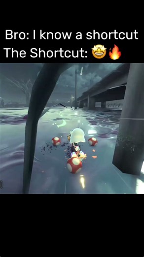 Very cool new shortcut from the 1.8 Mario Kart World update! #mariokart #mariokartworld #gaming