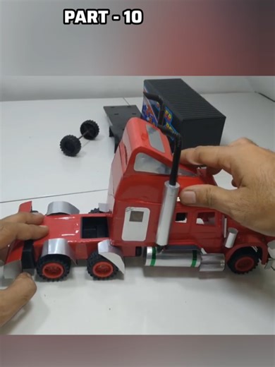 Modifikasi Truk Plastik Jadi Truk Trailer Kontainer Part - 10 #trukplastik #modifikasi #trukoleng #trukkontainer #handmade