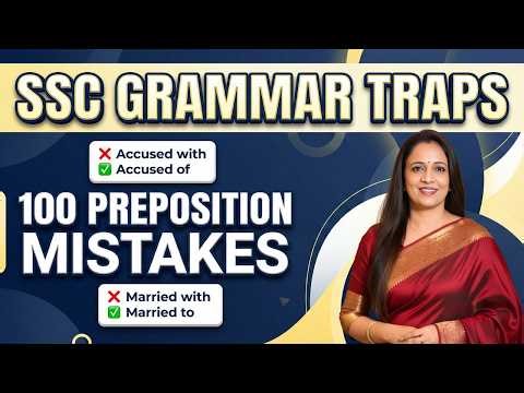 SSC Grammar Traps: 100 Most Common Preposition Errors | All Exams | English With Rani Ma'am