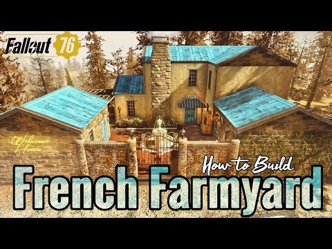 Fallout 76 French Farmyard Camp Build 🇫🇷 | Realistic Courtyard Base | Showcase & Tutorial 