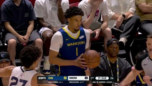 NBA全场集锦_NBA夏季联赛决赛：勇士94-90灰熊_NBA夏季联赛决赛：勇士94-90灰熊_NBA夏季联赛决赛：勇士vs灰熊第1节中文解说回放