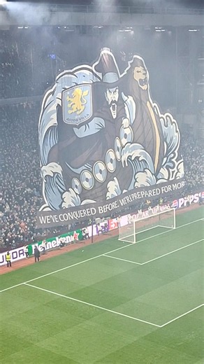 Aston Villa's CLASSY tifo display against Viking in the Champions League 😍 #UCL #AstonVilla