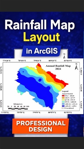 Rainfall Map Layout in ArcGIS #shorts