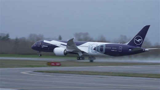 🔴 Lufthansa welcomed the first Boeing 787-9 Dreamliner with a new 100th-anniversary livery at Frankfurt. #Airways #News | Airways Magazine