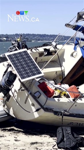 Boat washes ashore in Vancouver