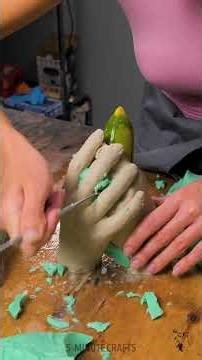 She made a hand mold… but why is there a cucumber? 🥒🖐️