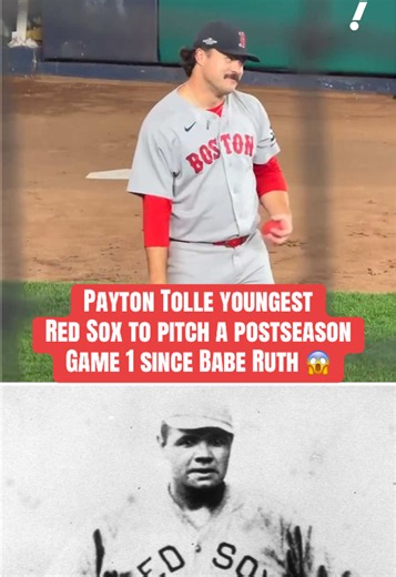 At 23 years and 332 days old, Payton Tolle joins a historic club in Red Sox history 🤯 #mlb #yankees #redsox #bostonredsox #baberuth